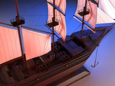 Sail Boat Miniature 3D model