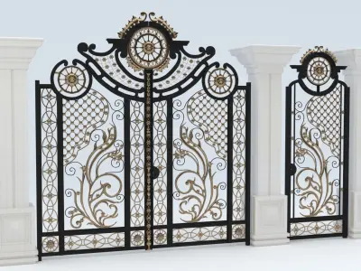 IRON DOOR - ENTRANCE Low-poly 3D model