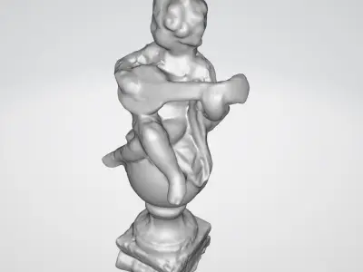 monument13 statue of cupid with guitar 3D model