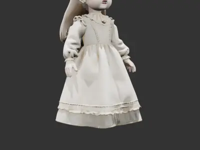 Antique Bride Doll Low-poly 3D model