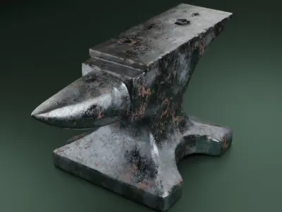Old anvil Free 3D model