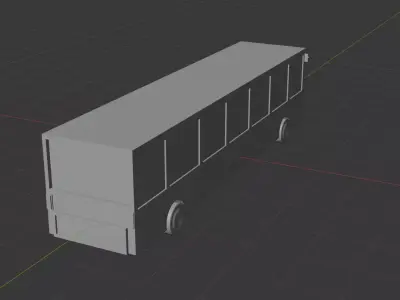 Low Poly Cartoon Bus  Free low-poly 3D model