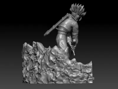 Future trunks vs mecha Frieza second part 3D print model 3D print model