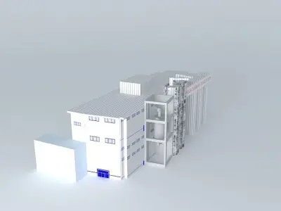 Konya Sugar Factory Plant Free 3D model