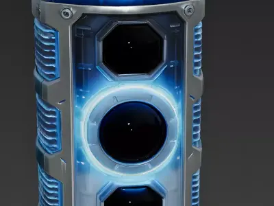 Realistic Sci-Fi Industrial Crate 3D Model Low-poly 3D model