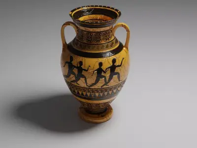 Greek Jar Low-poly Low-poly 3D model