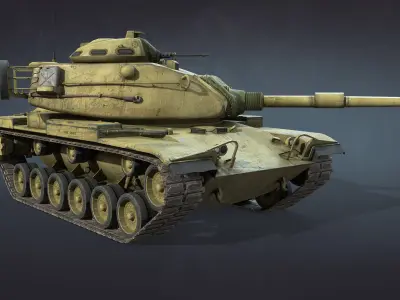 M60A1 Tank Low-Poly Low-poly 3D model