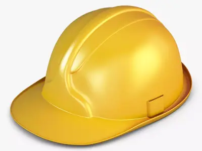 Hard hat yellow v 1 3D model