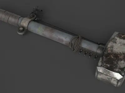 Modifiable Strike Weapon 09 Low-poly 3D model