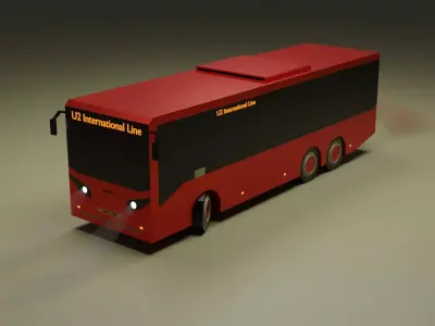 Low-Poly Bus Low-poly 3D model
