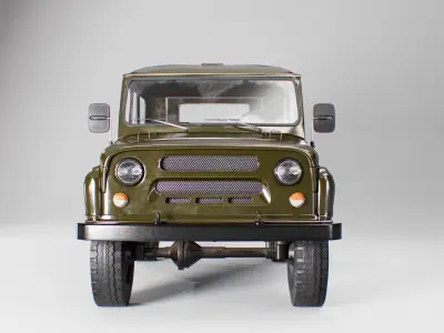 UAZ 3151 Civil Low-poly 3D model