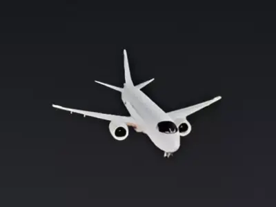 Commercial Airline Low-poly 3D model