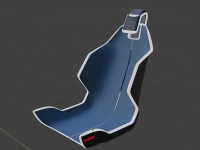 Very basic Concept car seat - Fu-tech  3D model
