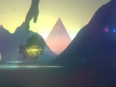 SCI-FI mountains V5 Free low-poly 3D model