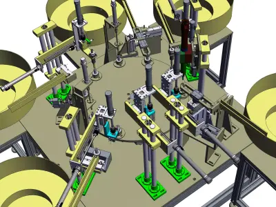 Solenoid valve fully automatic assembly equipment 3D model