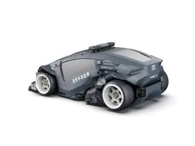 Night City Police Car 3D model