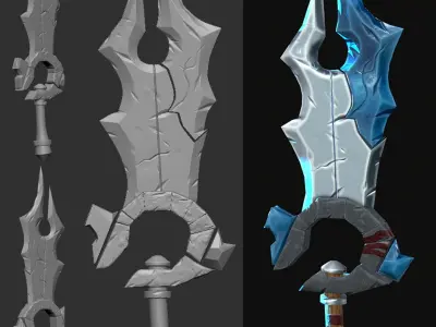 Stylized Sword  Low-poly 3D model