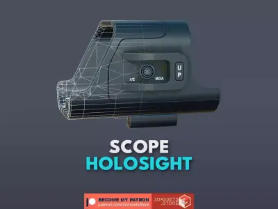 Weapon - Scope - 03 - HoloSight Low-poly 3D model