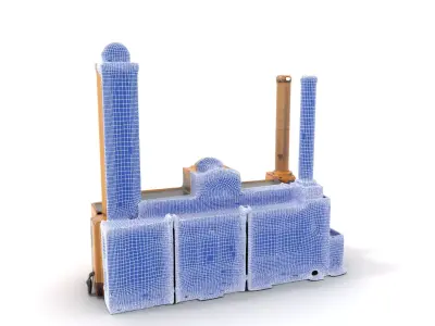 Industrial Power Plant model pack Low-poly 3D model