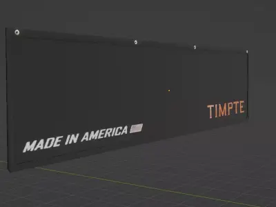 Timpte-Style Full Width Mudflap Low-poly 3D model