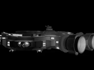 Star Wars Ship Low Poly Look 3D model