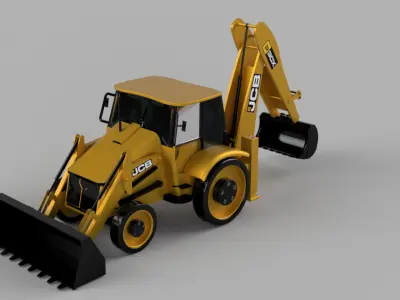 JCB 3D Model - Mechanical Design - STL and STEP Files 3D print model