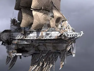 Pale Dragon Prince  Airship 3D model