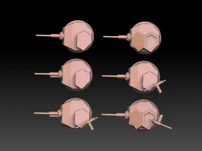 M2A4 Tank Turret ROYALTY FREE VERSION 3D print model