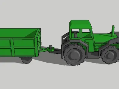 Farm Tractor Equipment Set  3D print model