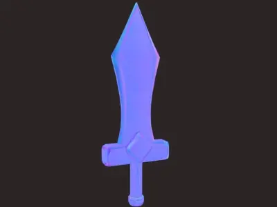 Fantasy Sword Low-poly 3D model 7