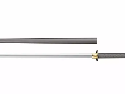 Tsurugi sword Low-poly 3D model