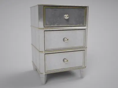 Beautiful Shiny Bedside 3D model