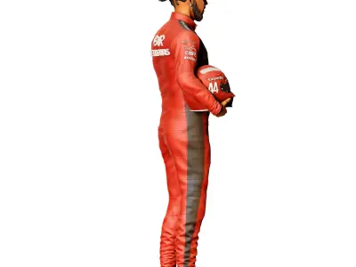 Lewis Hamilton  racing driver 3D print model