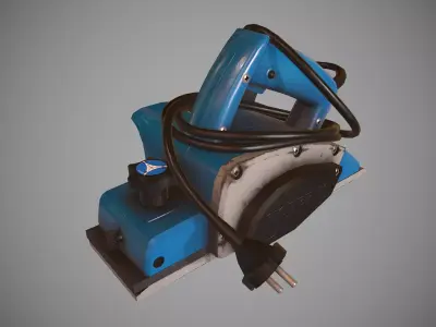 Wood Planer Machine Low-poly 3D model