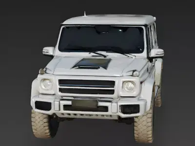 Realistic White SUV 3D Model 3D Model Low-poly 3D model