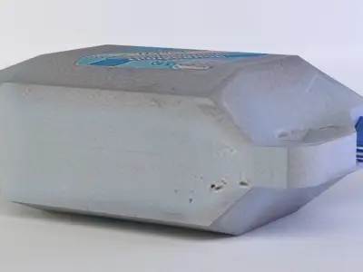 White canister1 Low-poly 3D model