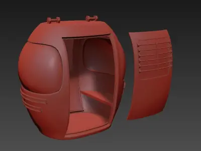 Teleferique container Low-poly 3D model