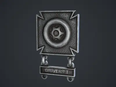 Driver Mechanic Badge Low-poly 3D model