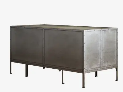 Restoration hardware industrial tool chest desk 3D model