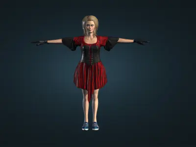 ANA T POSE CHATACTER 3D model
