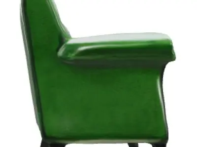 Vintage Hickory Club Green Chesterfield Armchair Low-poly 3D model