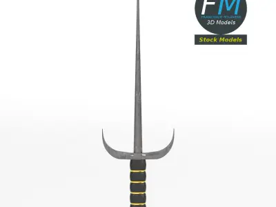 Sai piercing knife melee 3D model