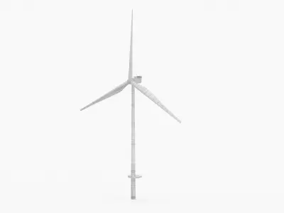 Wind Turbine Offshore MW Windmill 3D model