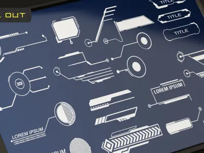150 SCI-FI UI-HUD DECAL VOL02 Texture