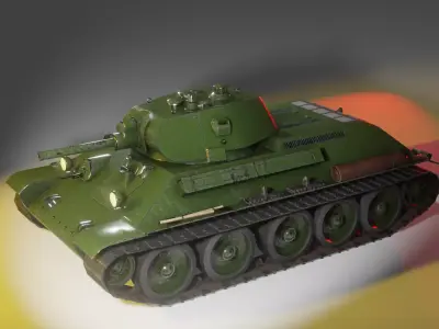 T34-40 Low-poly 3D model
