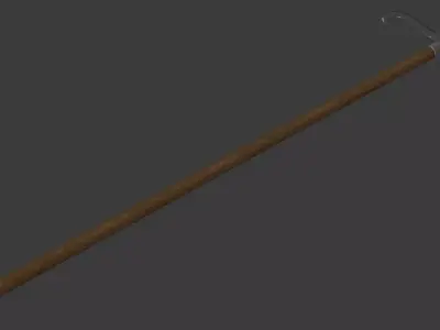 Ge  Ancient Chinese Polearm Low poly 3D model Low-poly 3D model