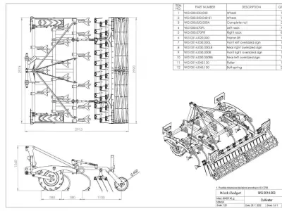 WG 0014 - Landscape cultivator 3r300 3D model
