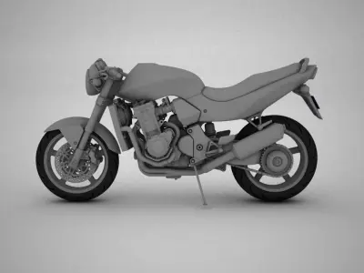 Auto Bike Low-poly 3D model