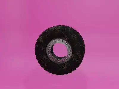 Dirty Truck Tyre Free 3D model
