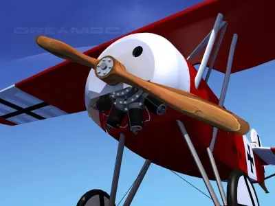Fokker DVIII V07 3D model